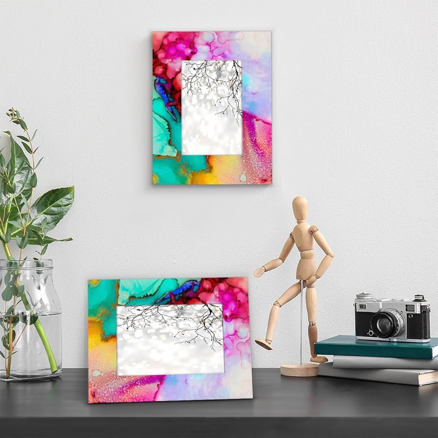 Amazon.co.jp: VEASPAEX アート水彩絵の具 4x6 カラフルな木製